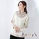 betty’s貝蒂思　針織拼接襯衫領造型上衣(白色) product thumbnail 1