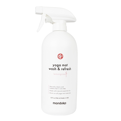 【Manduka】Mat Wash 瑜珈墊清潔噴劑 32oz 噴頭組 - Lemongrass 檸檬草