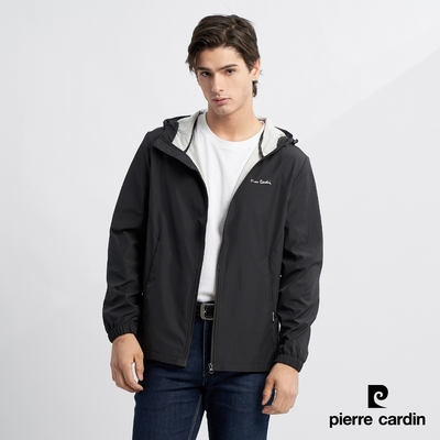 Pierre Cardin皮爾卡登 男款 防風連帽休閒夾克外套-黑色 (7215666-99)