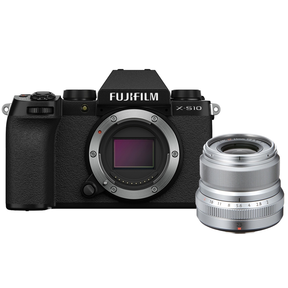 FUJIFILM X-S10 + XF 23mm F2 銀色定焦鏡白盒裝(公司貨) | 微單-APSC | Yahoo奇摩購物中心