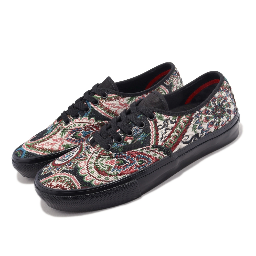 Vans 滑板鞋 Skate Authentic 男鞋 女鞋 黑 變形蟲 Paisley 復古 基本款 休閒鞋 VN0A5FC8EVT