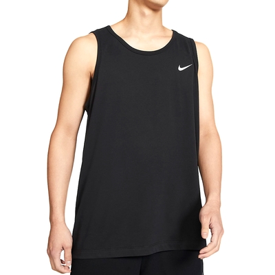 Nike NK DF Tank DFC Solid 男 黑 無袖 慢跑 小勾 休閒 運動 背心 AR6070-010