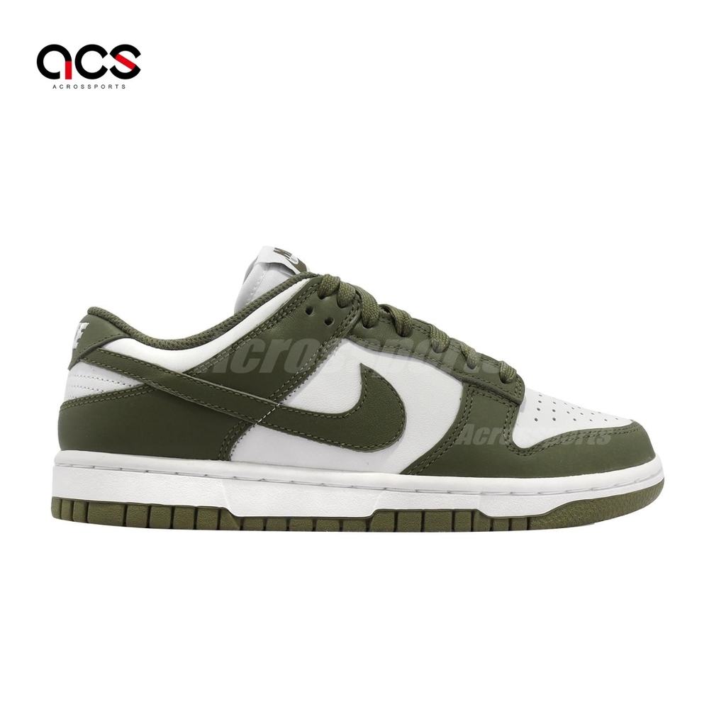 Nike Wmns Dunk Low 女鞋橄欖綠墨綠白經典低筒皮革Medium Olive DD1503