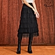 OUWEY歐薇 甜美個性層次壓摺網紗蛋糕裙(黑色；S-L)3223072205 product thumbnail 1