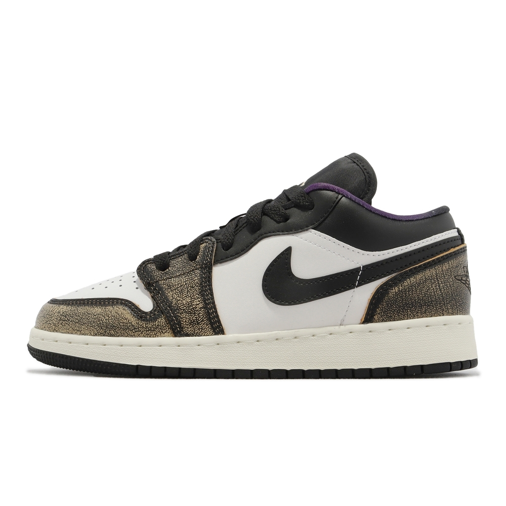 Nike Air Jordan 1 Low SE GS 大童鞋女鞋黑金Wear Away Yellow DQ8421