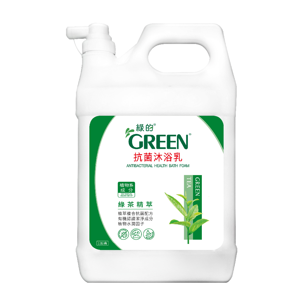 綠的GREEN 抗菌沐浴乳加侖桶-綠茶精油3800ml