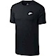 Nike As M Nsw Club Tee [AR4999-013] 男女 短袖 上衣 T恤 基本款 刺繡 字勾 黑 product thumbnail 1