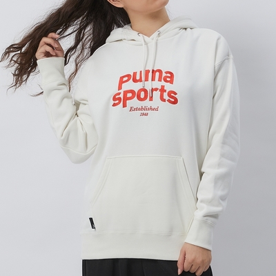 Puma 流行系列 女 米色 運動 休閒 帽T 上衣 連帽 長袖 62521465
