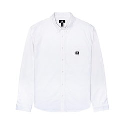 Converse Oxford Shirt 男款 白色 經典 緞紋 刺繡 棉質 襯衫 長袖 10026002-A01