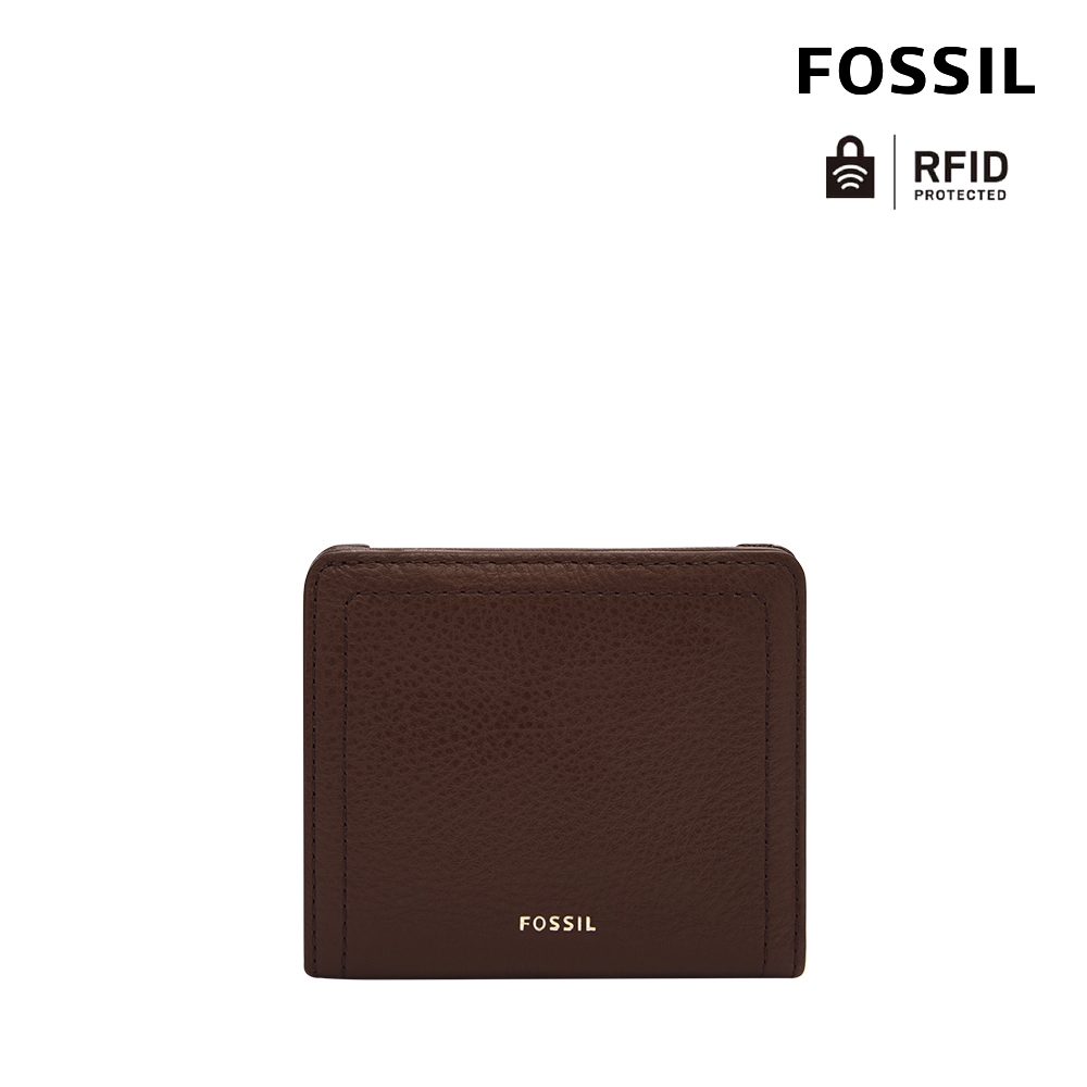 FOSSIL Logan 真皮RFID防盜短夾-義式咖啡色 SL7829206