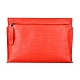 LOEWE T Pouch Linen壓印LOGO亞麻紋小牛皮拉鍊手拿包(紅) product thumbnail 1