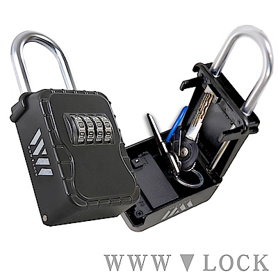 【WWW_LOCK】耳掛式無蓋(小) 備用鑰匙盒 收納盒儲存盒保管 密碼鑰匙鎖盒子