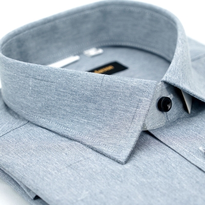 金安德森 灰色細紋保暖窄版長袖襯衫fast