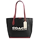 COACH KIA品牌LOGO印花皮革托特包(黑) product thumbnail 1