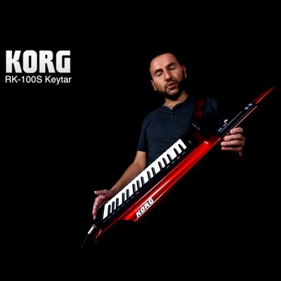 『KORG合成器』37鍵肩背式鍵盤Keytar / RK-100S2 紅色款 / 公司貨保固