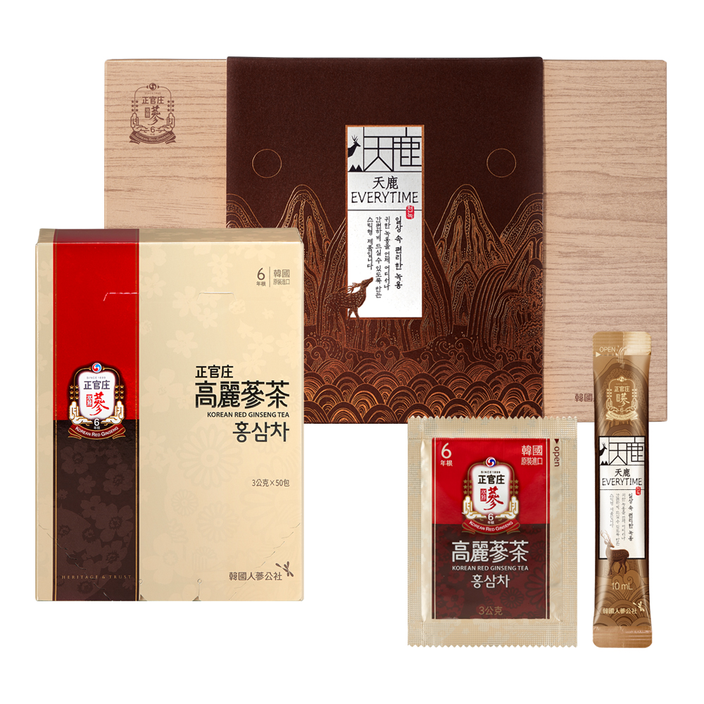 【正官庄】天鹿EVERYTIME30入+正官庄高麗蔘茶(50包/盒)