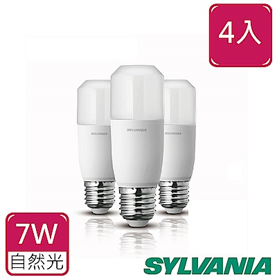 喜萬年SYLVANIA  7W LED小小冰極亮燈泡-4入自然光4000K全電壓