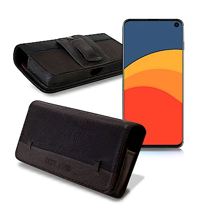 CITY For Samsung Galaxy S10E 品味柔紋橫式腰掛皮套