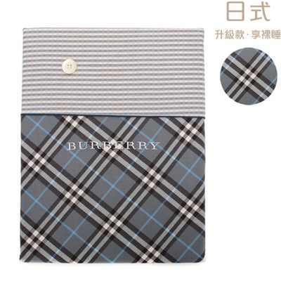 BURBERRY 經典斜格紋棉質單人被套-(灰色)