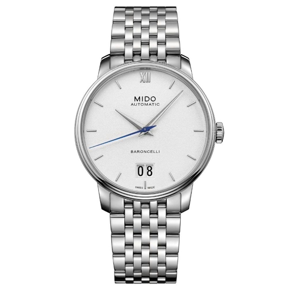 MIDO美度 官方授權 BARONCELLI永恆系列 大日期窗機械腕錶 母親節 禮物 40mm/ M0274261101800
