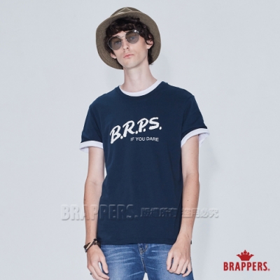 BRAPPERS 男款 BRPS字體印花基本短袖TEE-男女適穿-藍