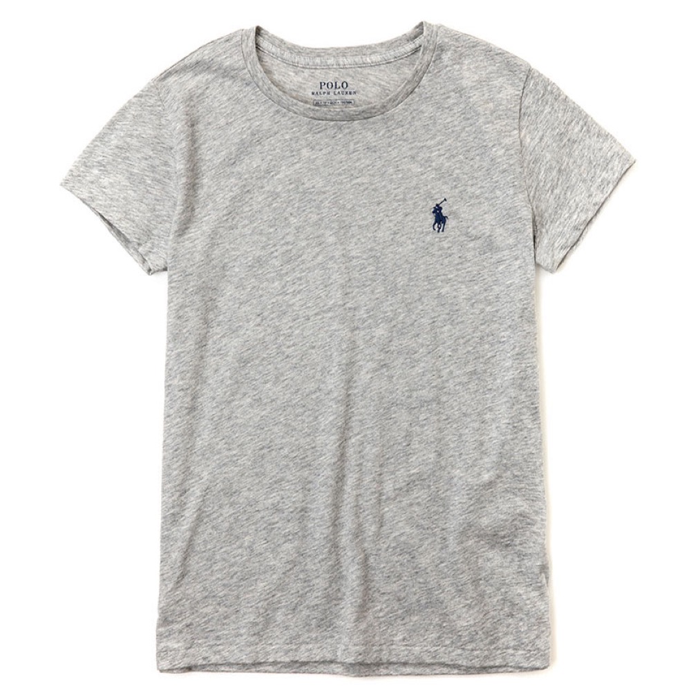 Polo Ralph Lauren 熱銷小馬圓領素面短袖T恤(女)-灰色