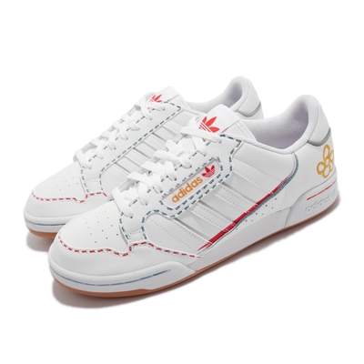 adidas Continental 80 Stripes 男鞋 休閒鞋 海外限定 愛迪達 復古 穿搭 白 紅 GZ3044