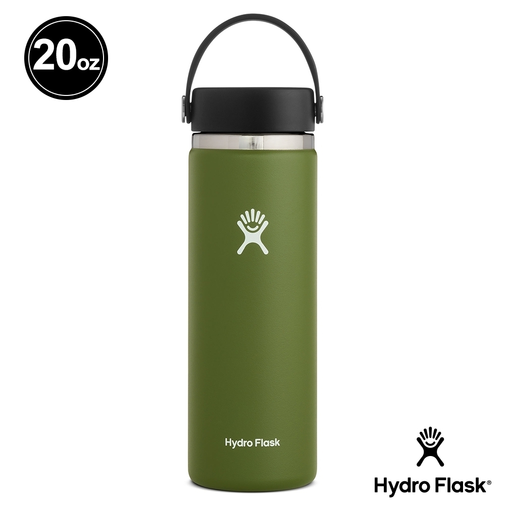 Hydro Flask 20oz/592ml 寬口提環保溫瓶 橄欖綠