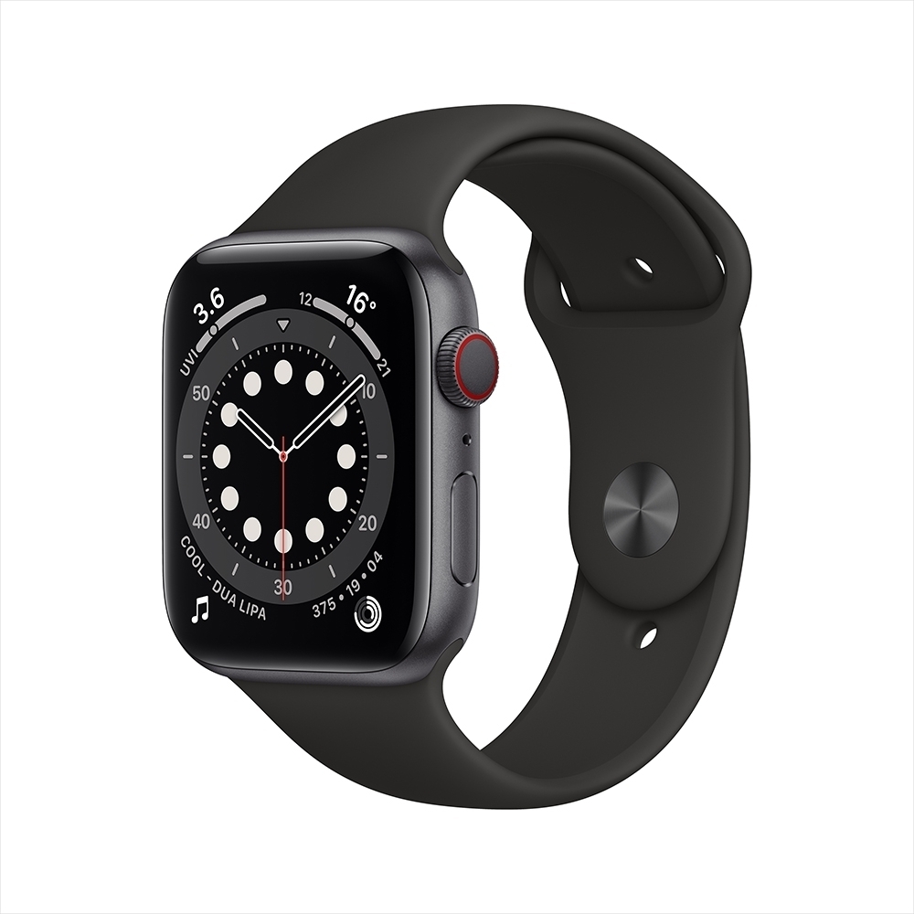 Apple Watch S6 44mm 鋁金屬錶殼配運動錶帶(GPS+Cellular版)