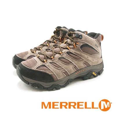 MERRELL(男)MOAB 3 MID GORE-TEX防水登山中筒透氣健行鞋 男鞋-卡其