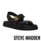 STEVE MADDEN-MONA 粗帶飾釦休閒涼鞋-黑色 product thumbnail 1