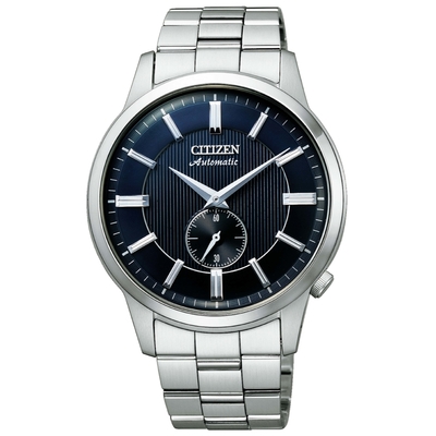 CITIZEN星辰 Mechanical 經典小秒針機械腕錶 41mm/NK5000-98L 藍