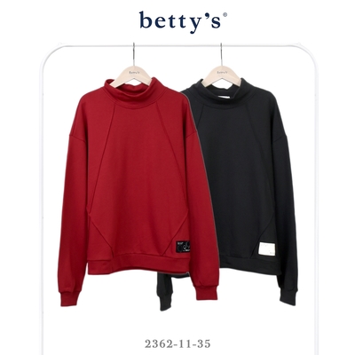 betty’s貝蒂思 特色剪裁素面高領長袖T-shirt(共二色)