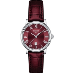 TISSOT 天梭 官方授權 T-Classic 都會品味時尚女錶 T1222101637300/紅色30mm