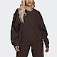Adidas Sweater [HL9126] 女 長袖上衣 運動 休閒 抓毛絨 寬鬆 舒適 時尚 穿搭 國際版 棕 product thumbnail 1