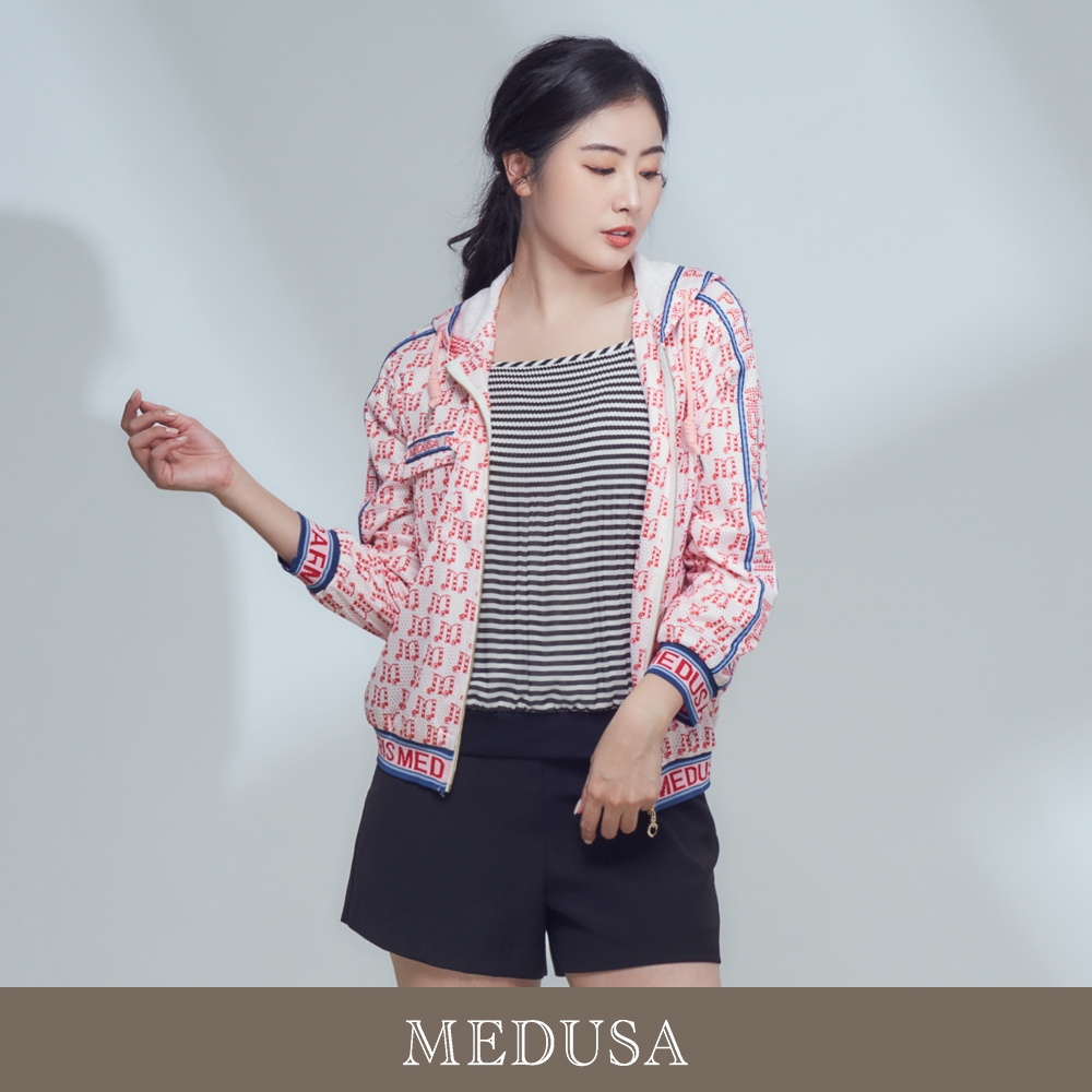 現貨【MEDUSA 曼度莎】MEDUSA字母透氣網布防曬外套（M-2L）｜女外套 遮陽外套 薄外套