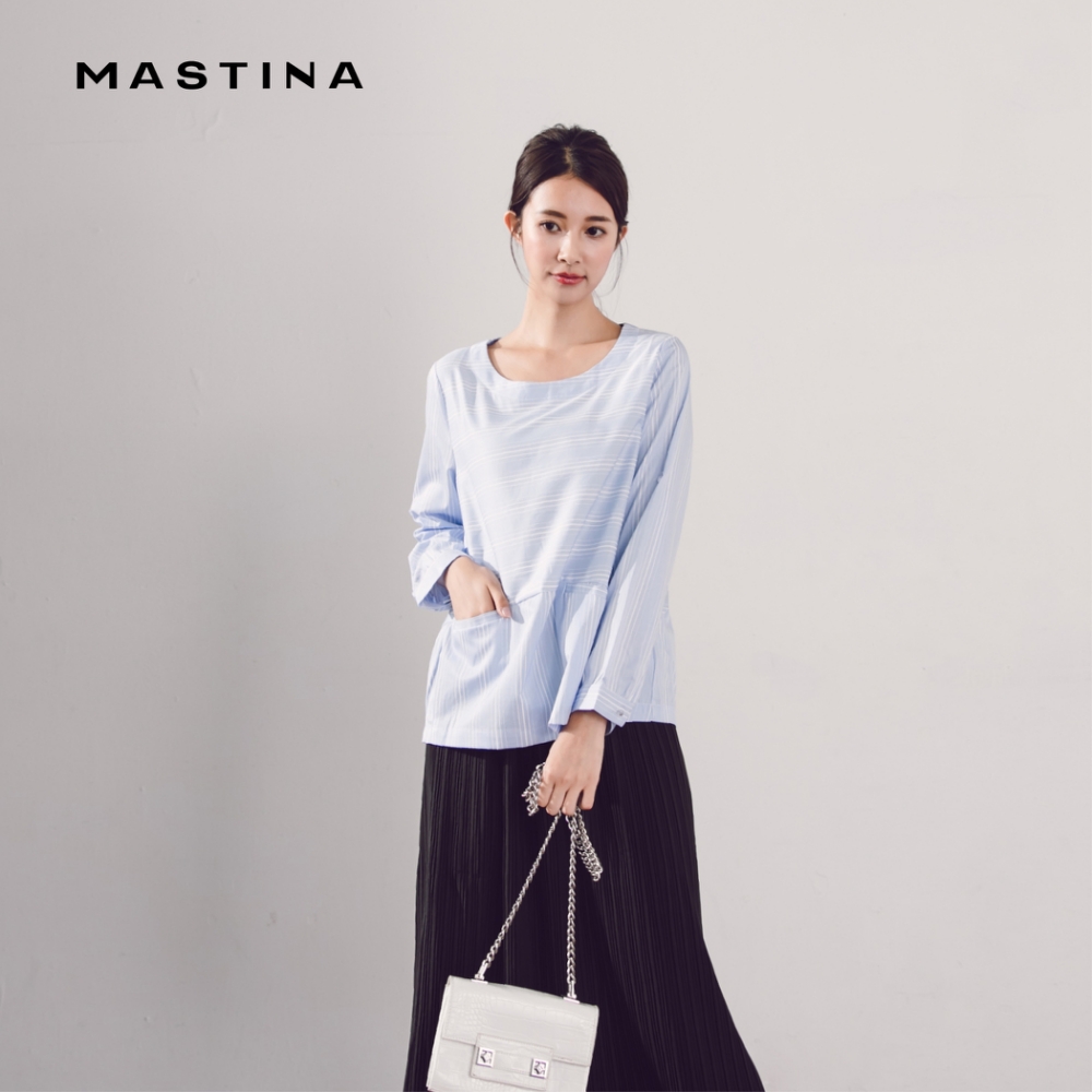 【MASTINA】優雅簡約條紋-襯衫(二色)