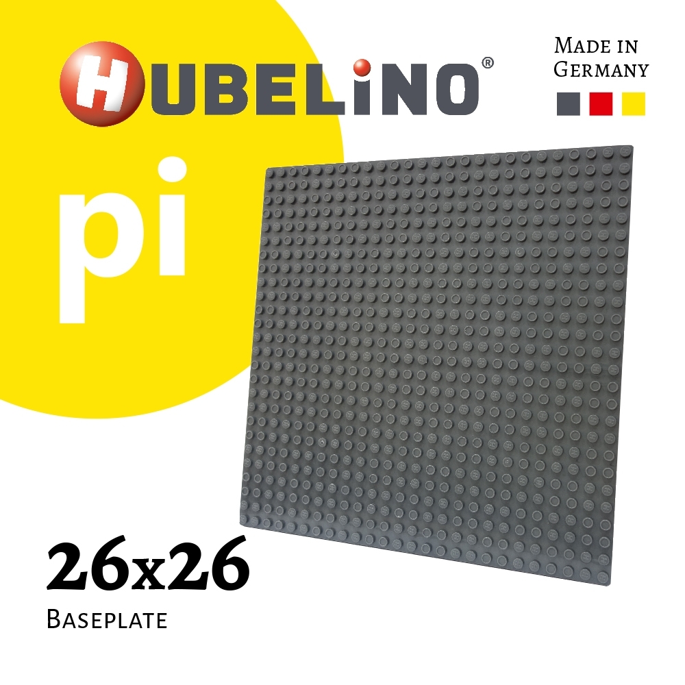 【德國HUBELiNO】 Pi 系列軌道積木 26x26 基礎顆粒專用底板 1入