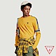 GUESS-男裝-純色織條長袖上衣-黃 原價2490 product thumbnail 1