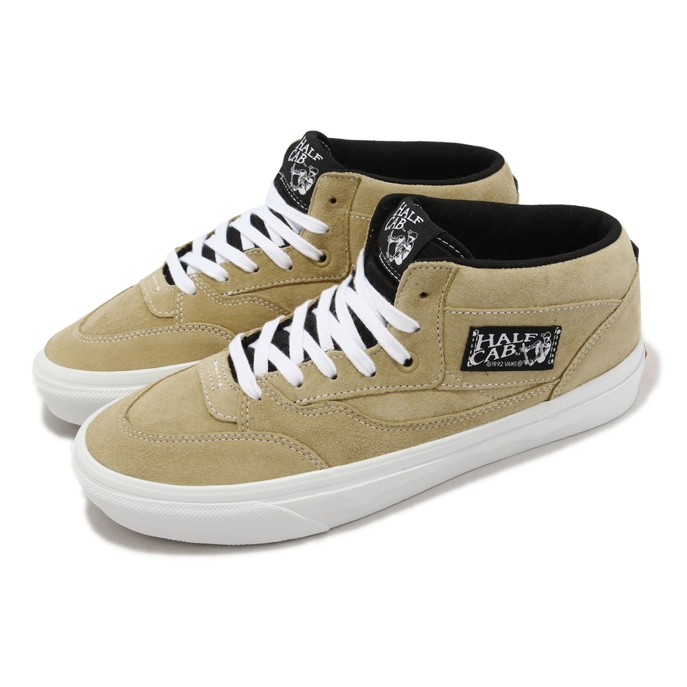 Vans 滑板鞋 Skate Half Cab 卡其 白 男鞋 麂皮 耐磨 休閒鞋 VN0A5KYATUP