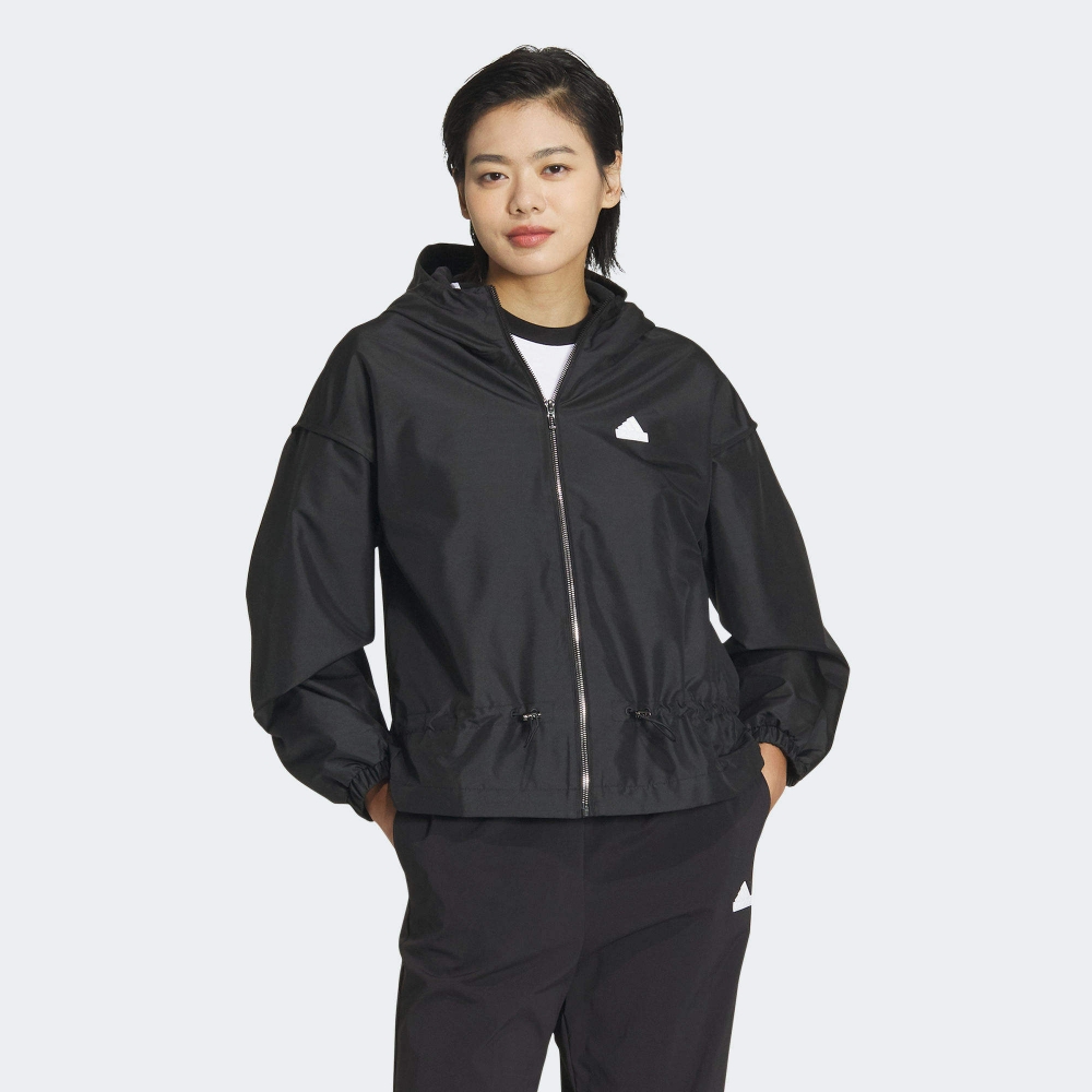 adidas 愛迪達 外套 女款 運動連帽外套 風衣外套 亞規 TECH WV JKT 黑 IM8813