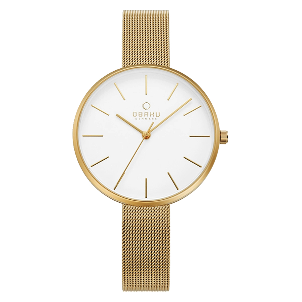 OBAKU 極簡風淑女錶-金-V211LXGIMG-36mm