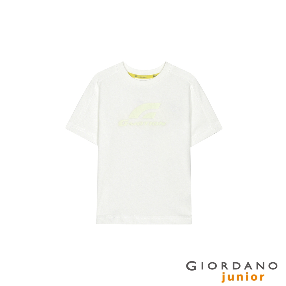 GIORDANO 童裝G-MOTION光變印花排汗T恤 - 70 無限藍