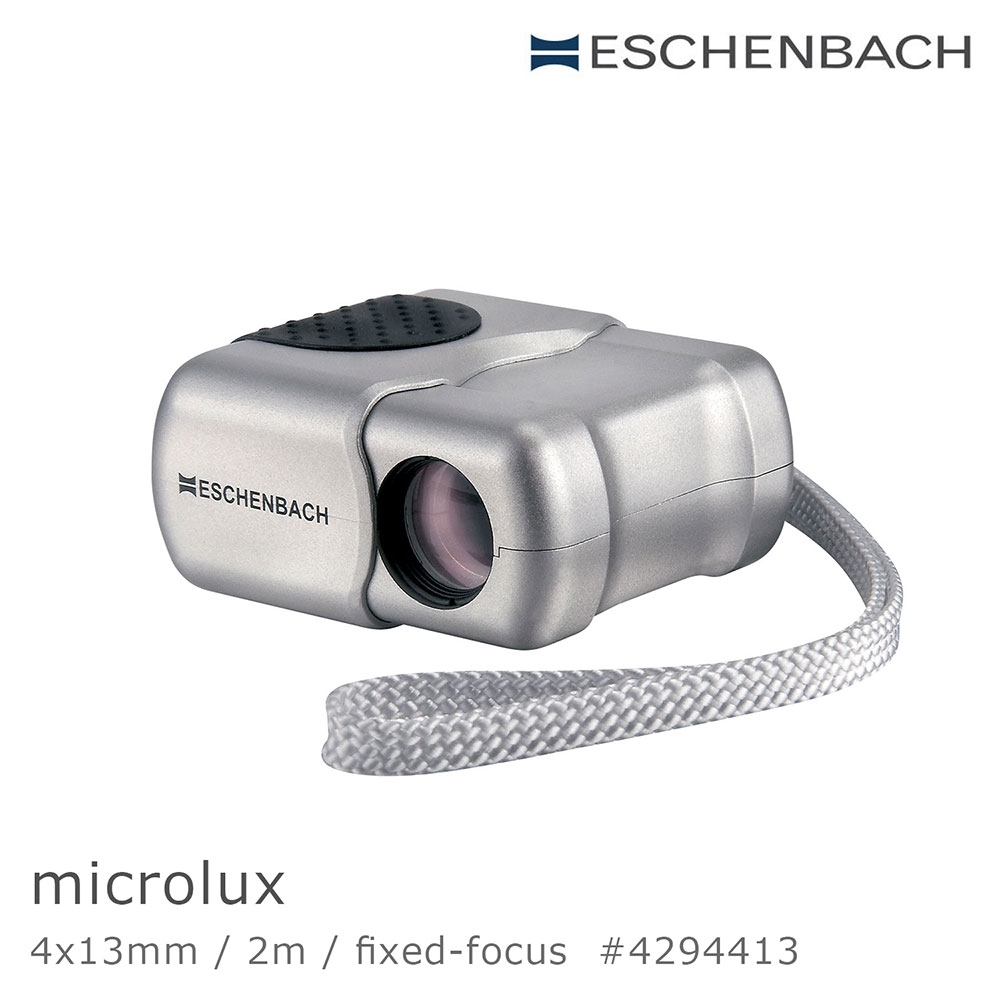 【德國 Eschenbach】microlux 4x13mm 德國袖珍免調焦型單眼望遠鏡 4294413 (公司貨)