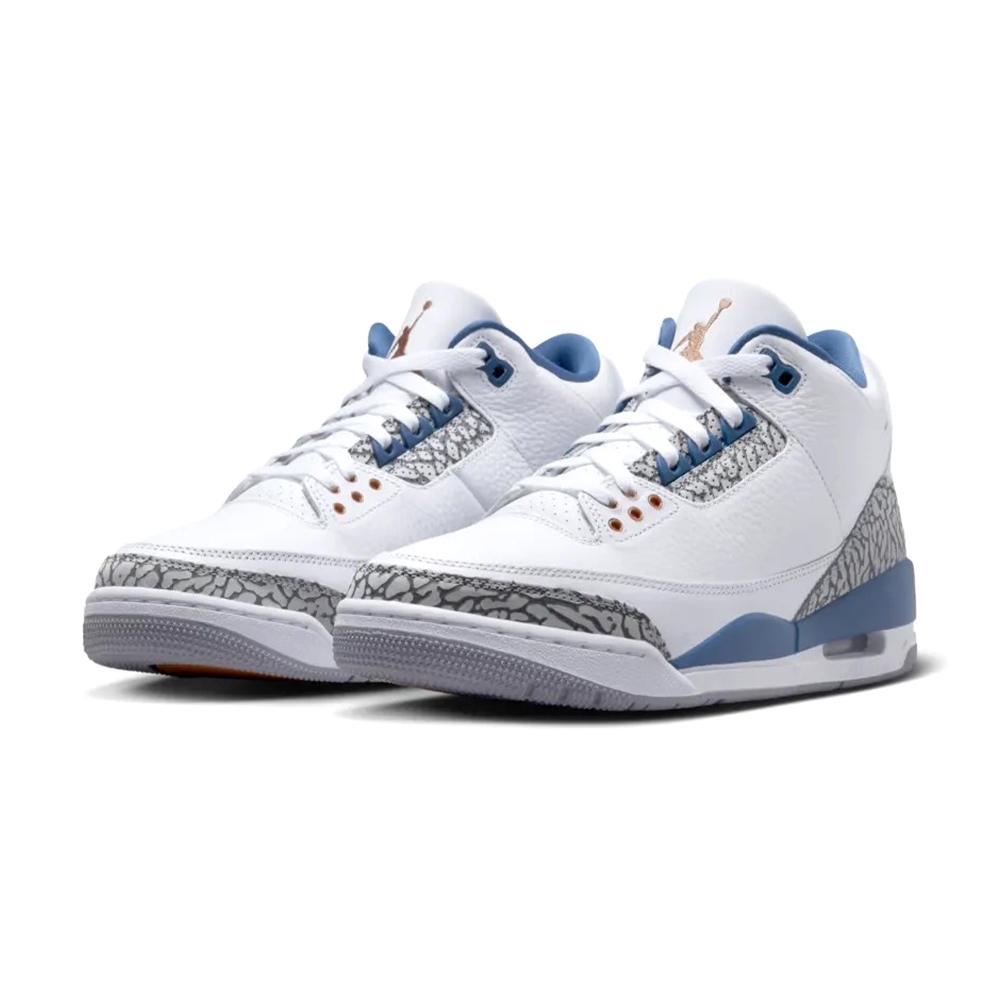 Nike Air Jordan 3 Retro Wizards 男鞋白藍色巫師喬丹經典休閒鞋CT8532