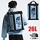 【The North Face】大Logo 26L多功能日用減壓雙肩背包/書包_3KYF-XOI 鋼鐵藍 N product thumbnail 1