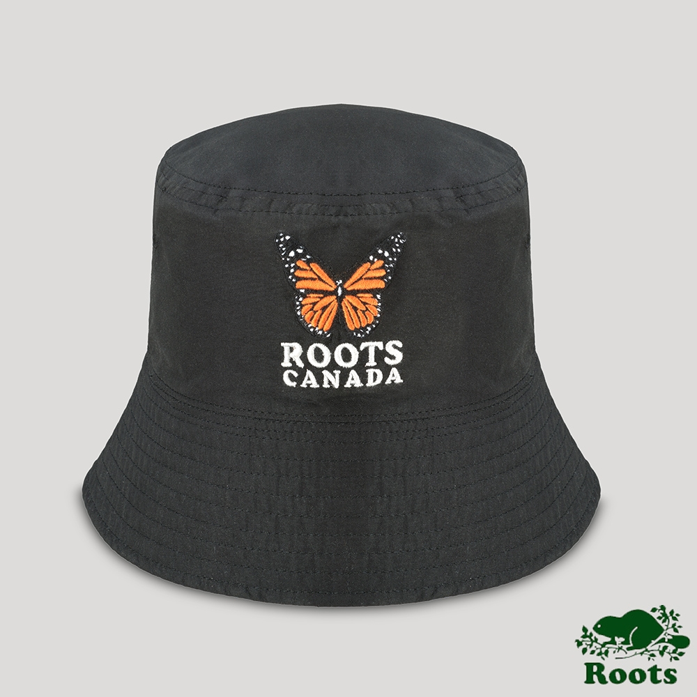 Roots 配件- 生生不息系列 自然元素雙面漁夫帽-鐵灰色