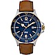 TIMEX 天美時 風格系列 經典紳士手錶-藍x棕色-42mm product thumbnail 1