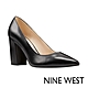 NINE WEST CARA  尖頭粗跟高跟鞋-黑色 product thumbnail 1