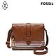 FOSSIL Kinley 真皮x編織翻蓋方包-多彩編織 ZB1737875 product thumbnail 1